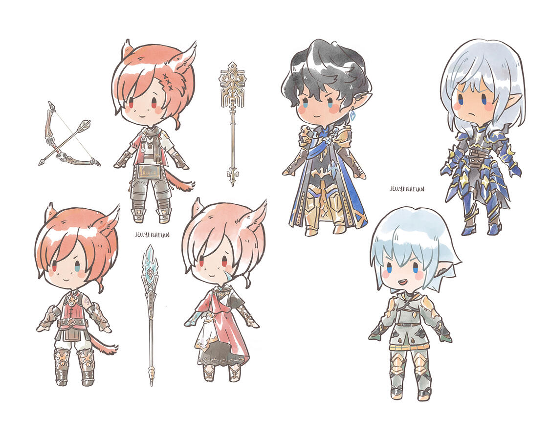 FFXIV npc chibis